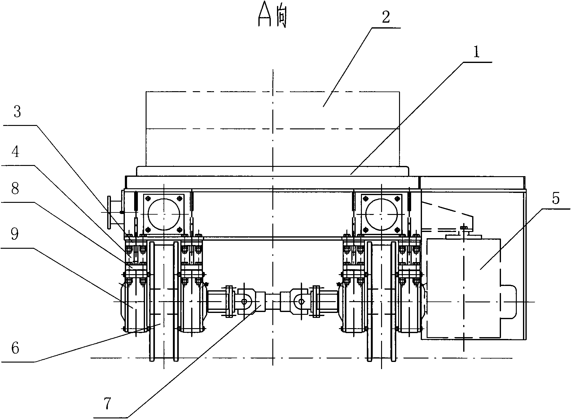 Self-weighing type slab straddle carrier