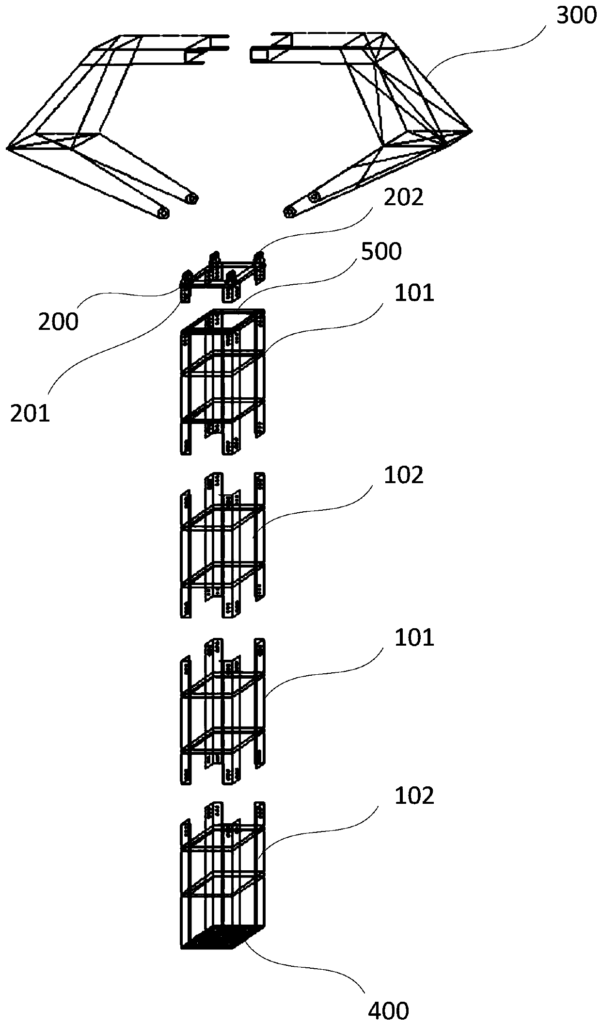 A power transmission emergency repair tower