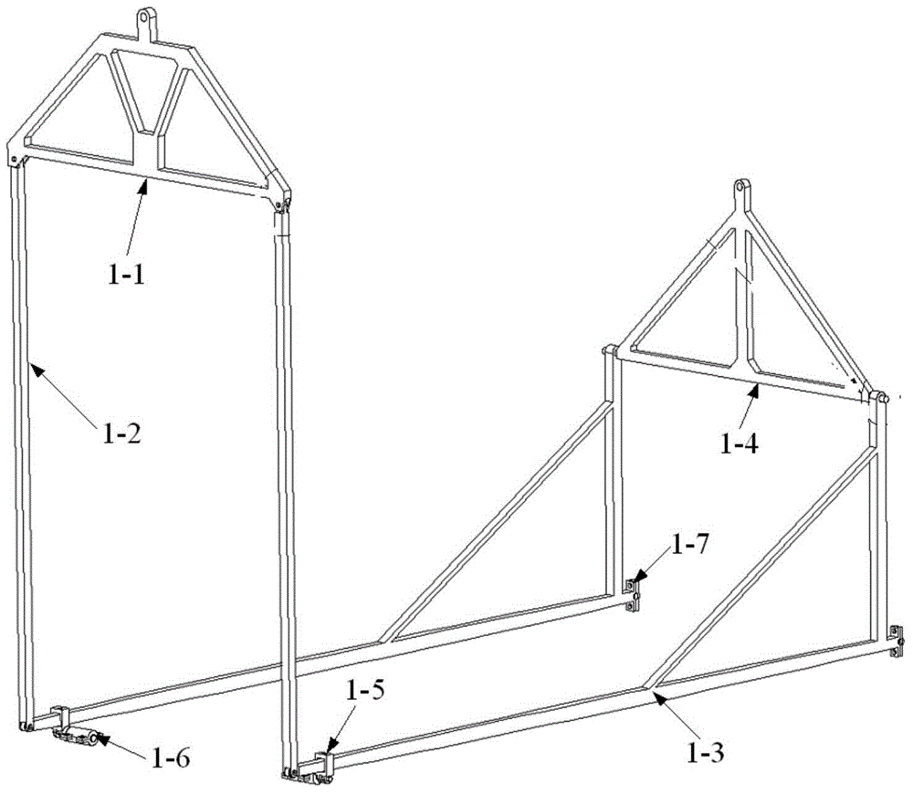 Lifting appliance structure used for lifting and overturning aircraft