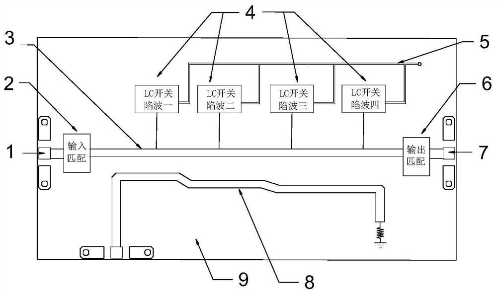 Broadband frequency recombination filter circuit with coupling function