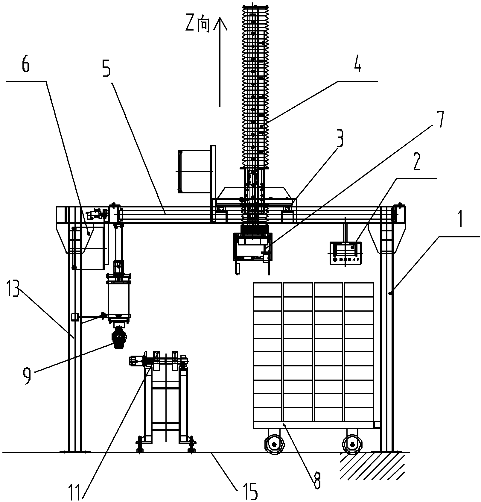 Air brick stacking manipulator system and control method