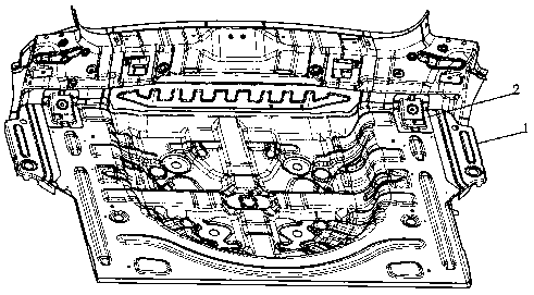 Rear floor supporting plate structure