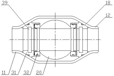 Two-way ball valve with cold-drawn integral valve body and preparation method of two-way ball valve