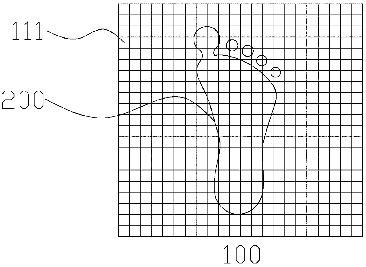 Method and measuring pad for rapidly measuring foot sole arch data