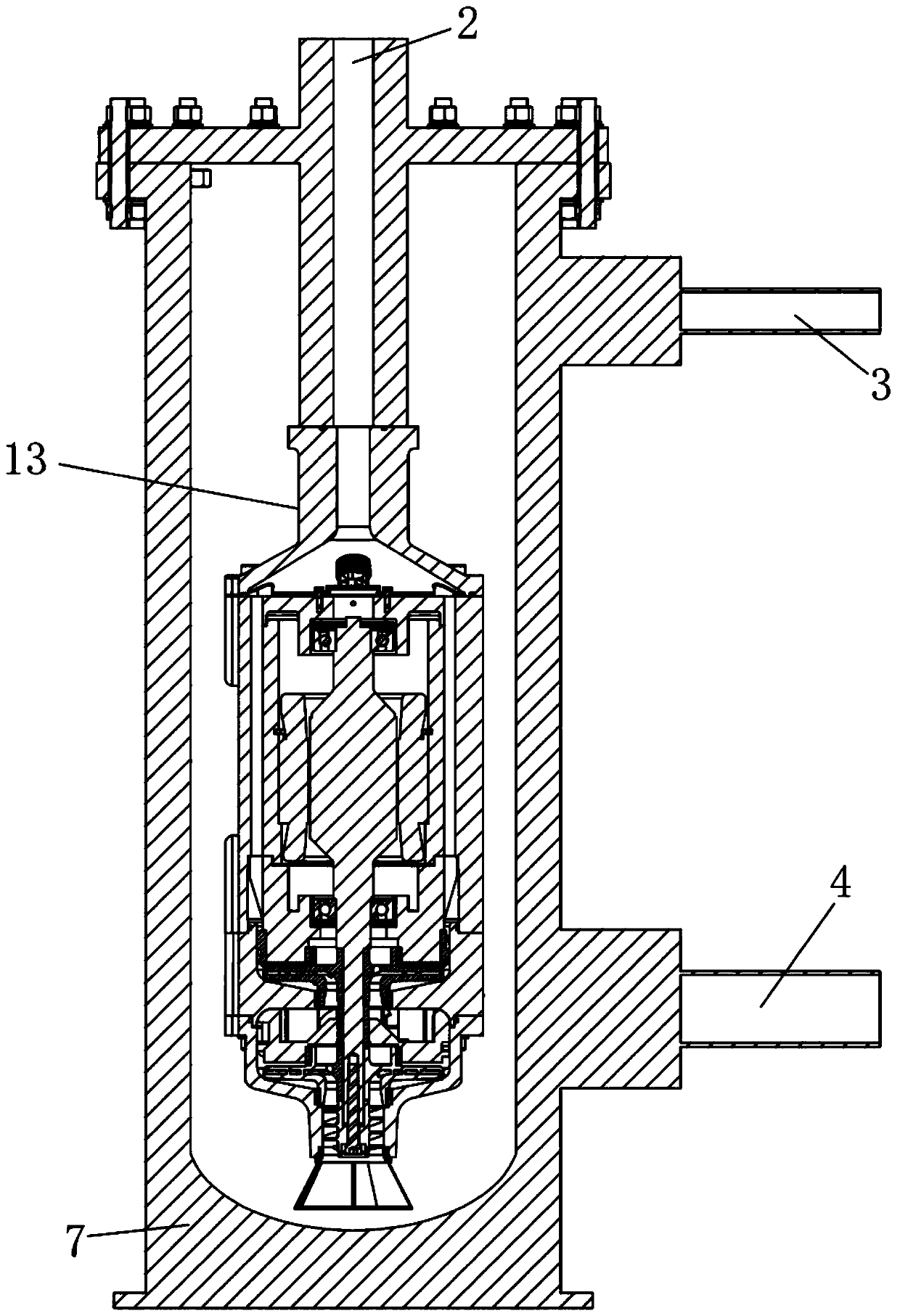 Permanent magnet motor type low temperature liquid immersed pump structure