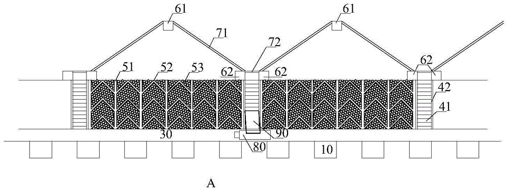 Reinforcement and protection structure for sliding sand slope cutting