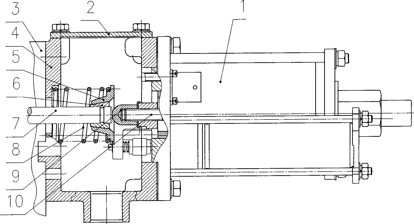 Connection structure for actuator and fuel injection pump of diesel engine