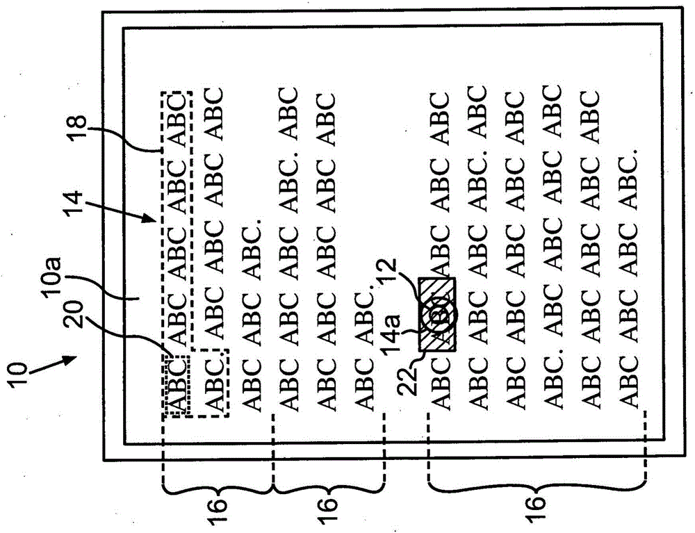 Method for selecting a section of text on a touch-sensitive screen, and display and operator control apparatus