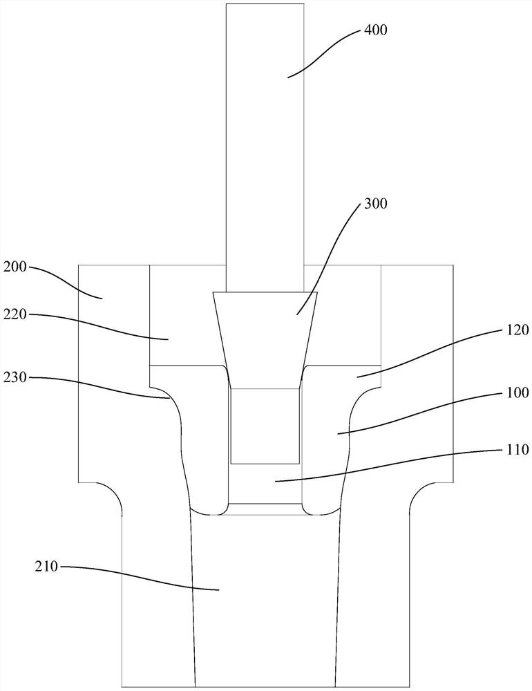 Wind power hollow main shaft inner hole extruding and expanding forming process