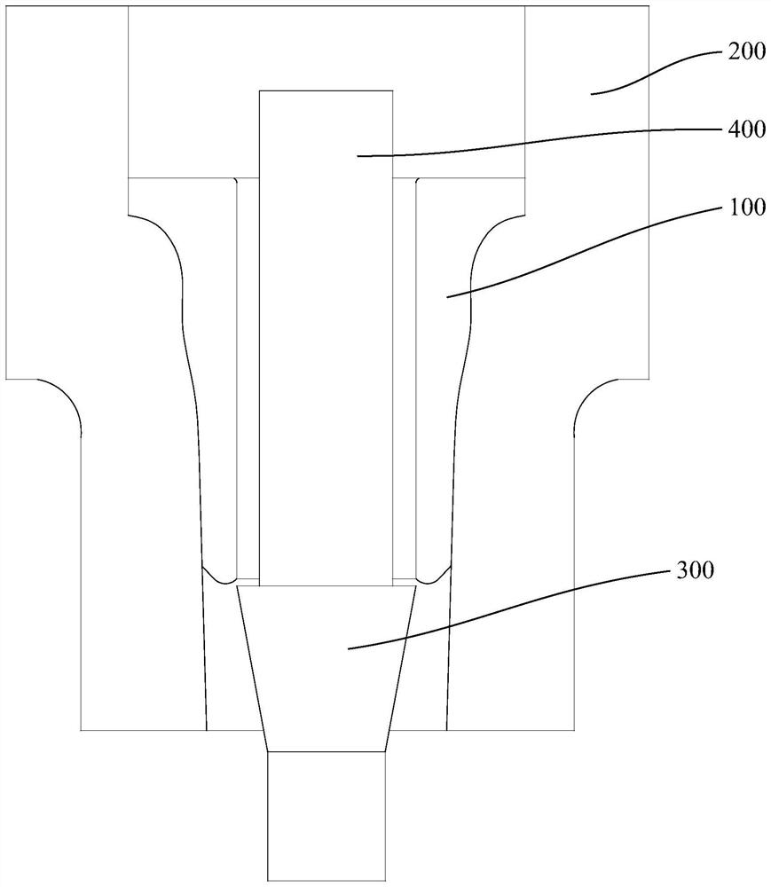 Wind power hollow main shaft inner hole extruding and expanding forming process