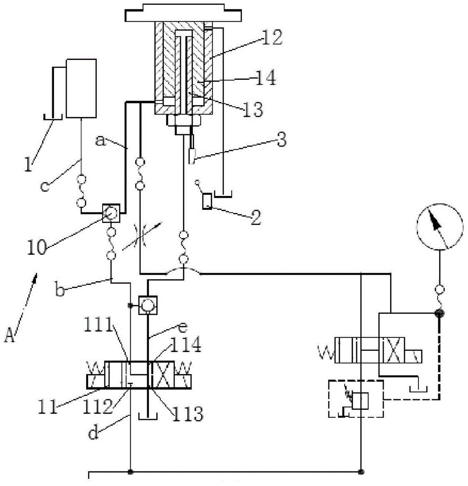 Return cushioning mechanism of sole pressing machine