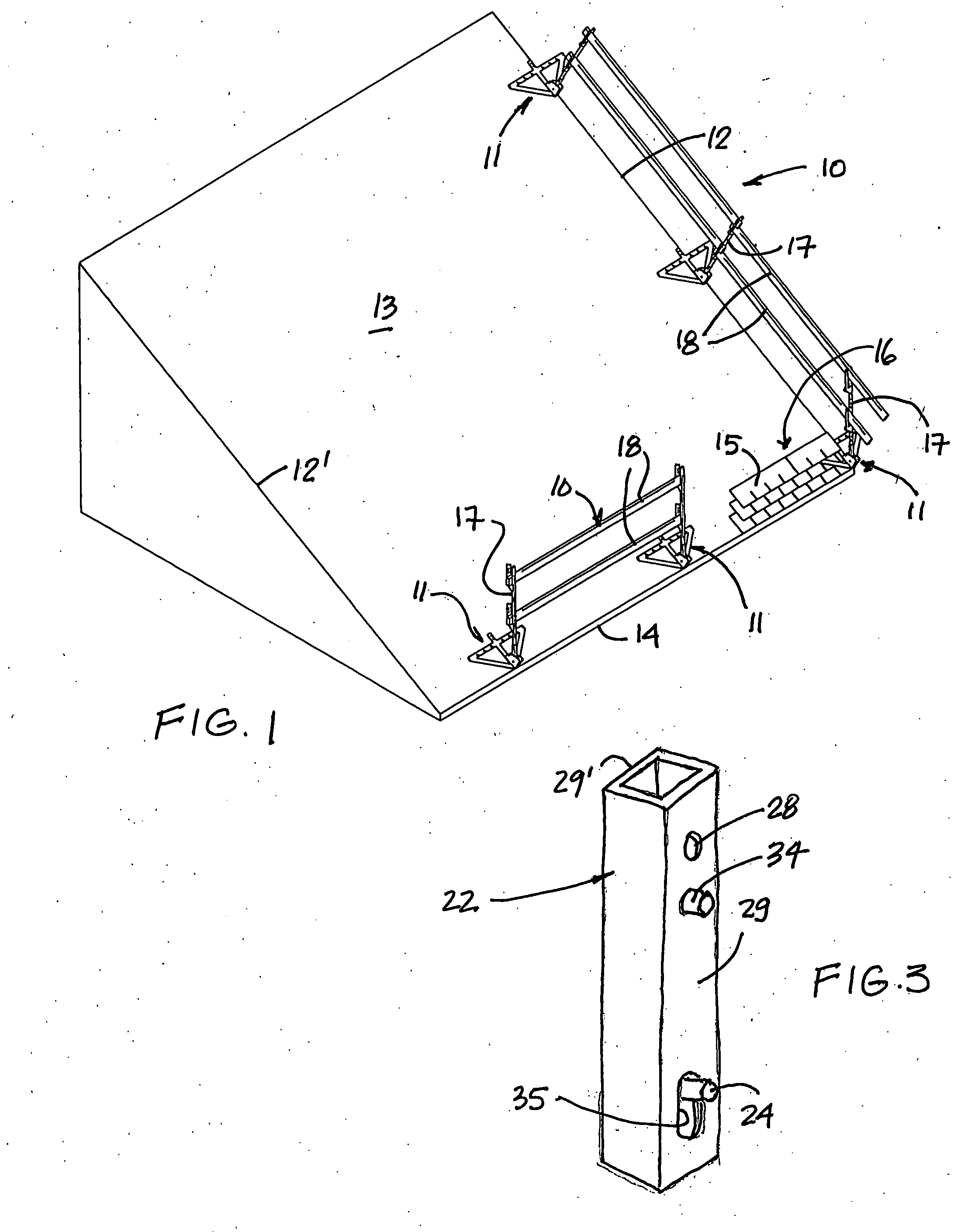 Adjustable safety rail barricade for roofs