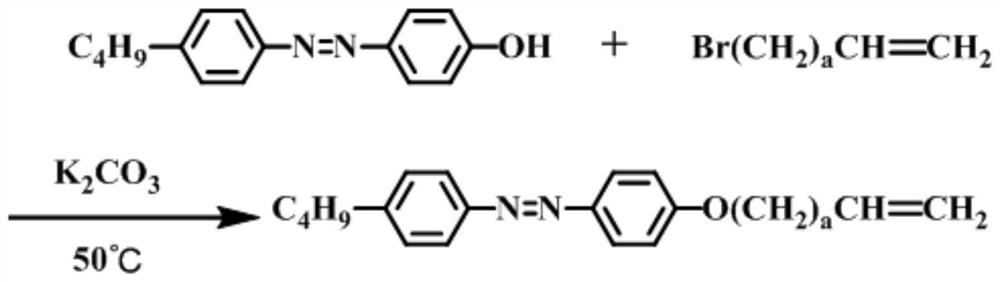 Etherification method of para-alkane azophenol and halogenated alkane