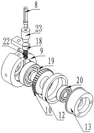 Forward and reverse differential transmission mechanism and drug bottle delivery device