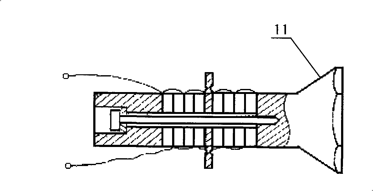 Big opening angle stack wafer transmitting transducer