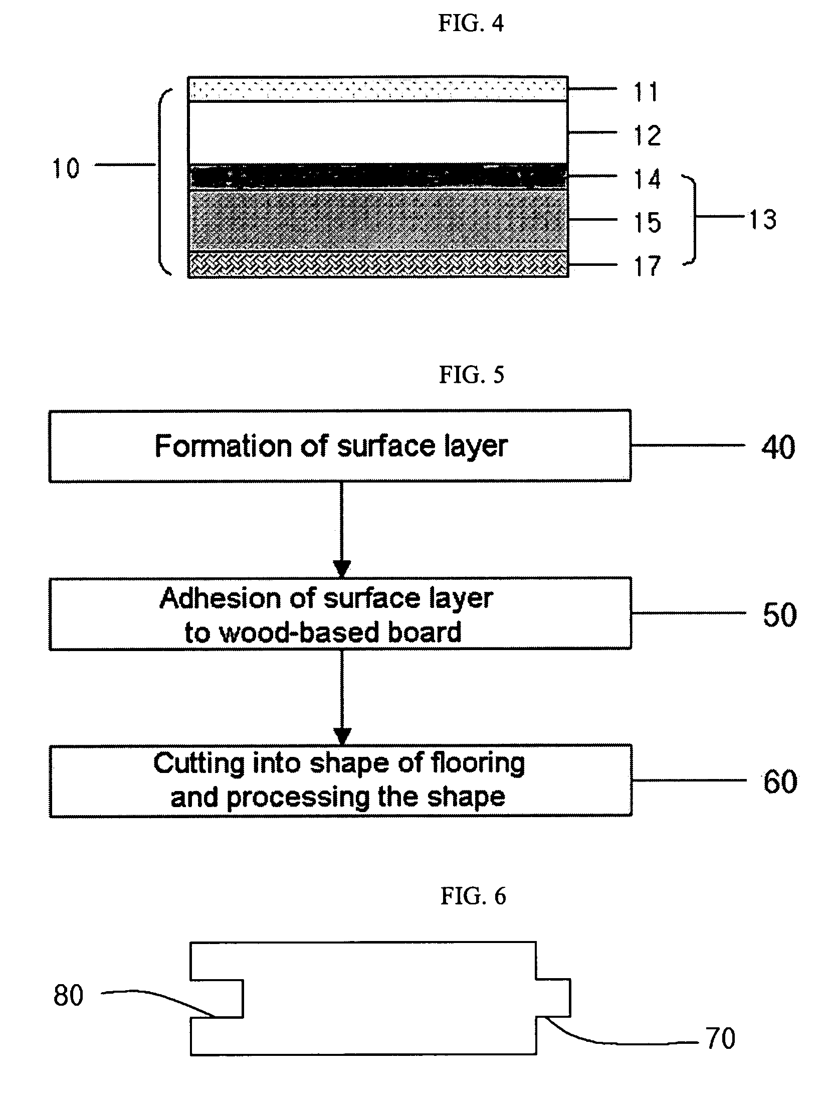 Flooring having surface layer of synthetic resin and wood-based board