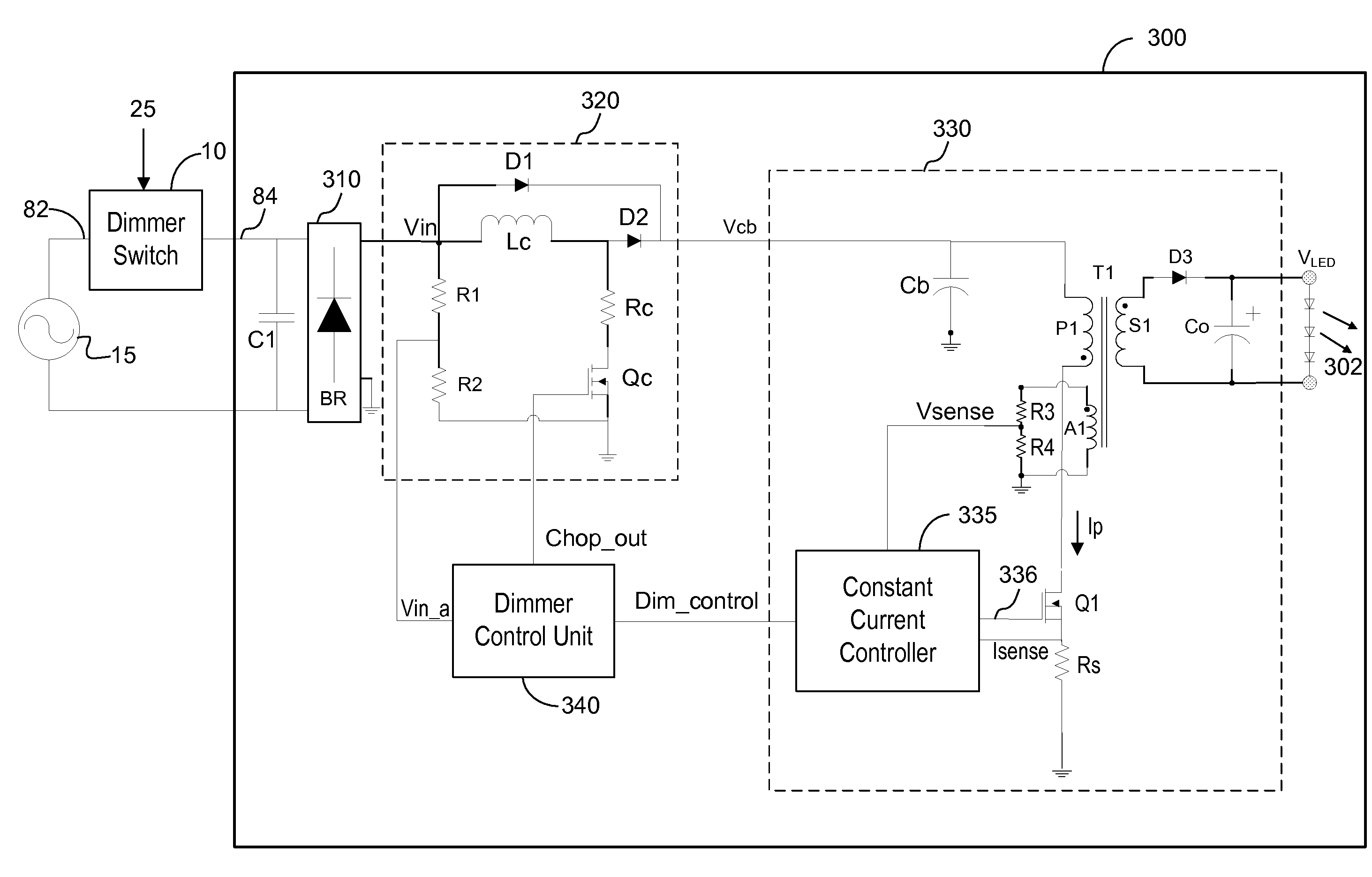 Adaptive dimmer detection and control for LED lamp