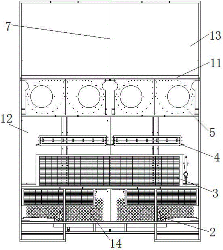 Step-in type air circulation heating and refrigeration integrated machine