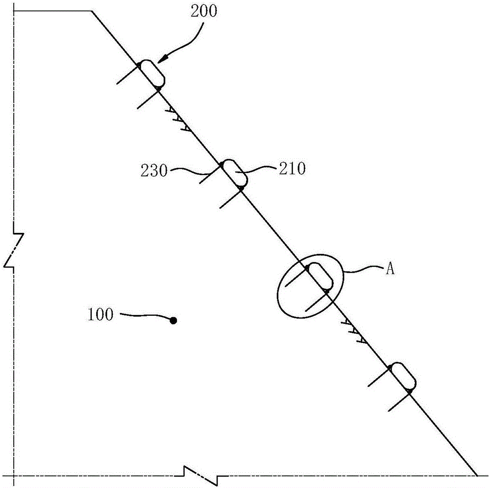 Vegetation slope protection structure for arid area high-steep spray sowing slope