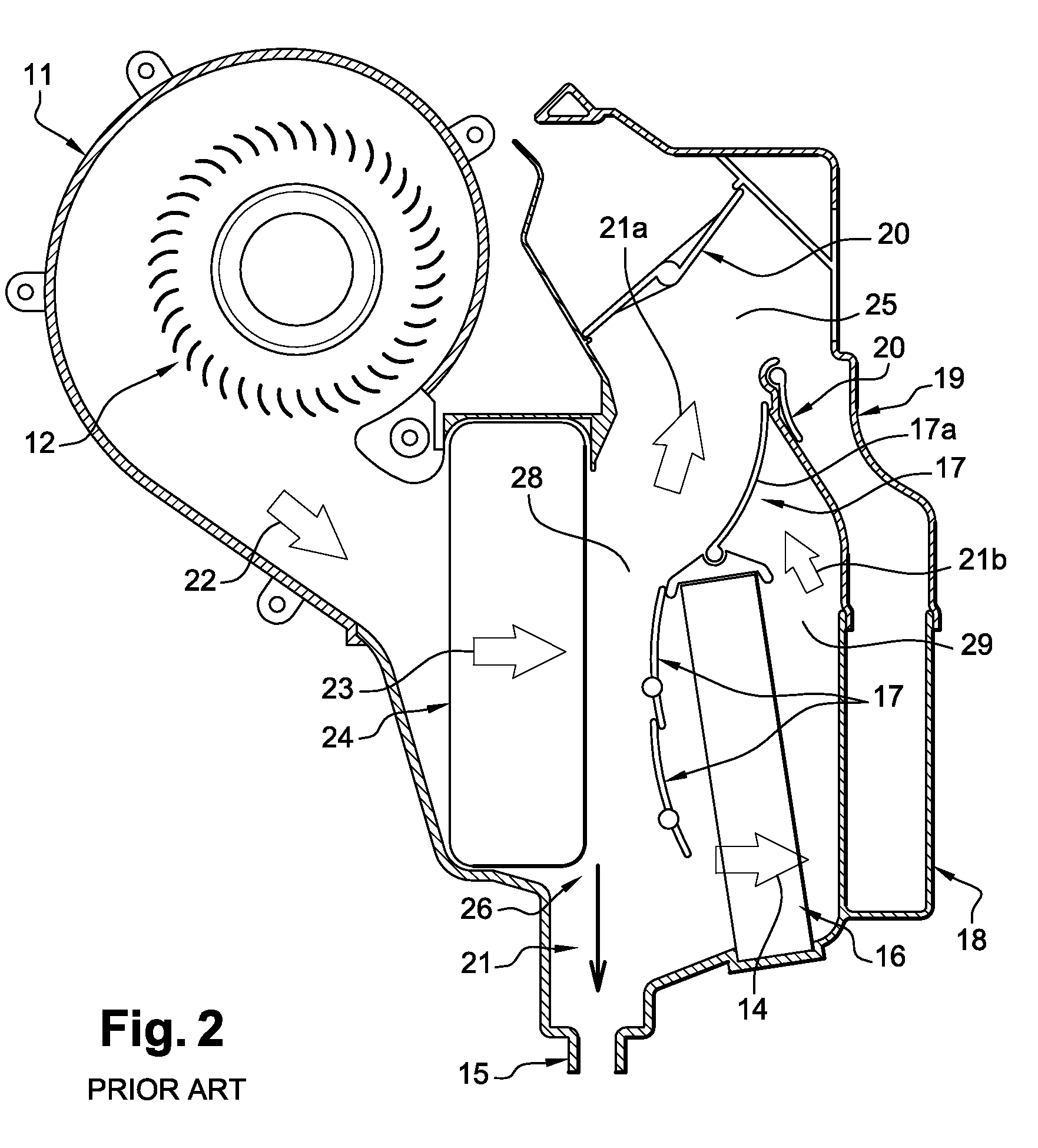 HVAC with detached deflector