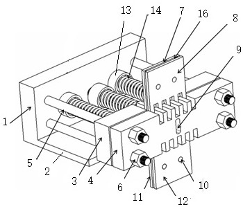 Clamping device for thin plate compression experiment