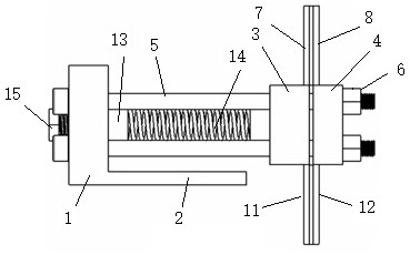 Clamping device for thin plate compression experiment