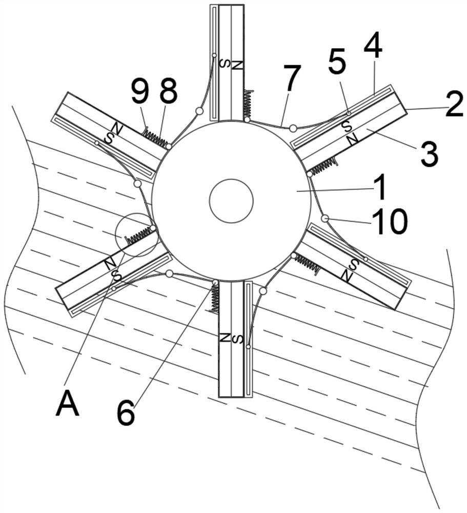 A water wheel decontamination device for hydroelectric power generation