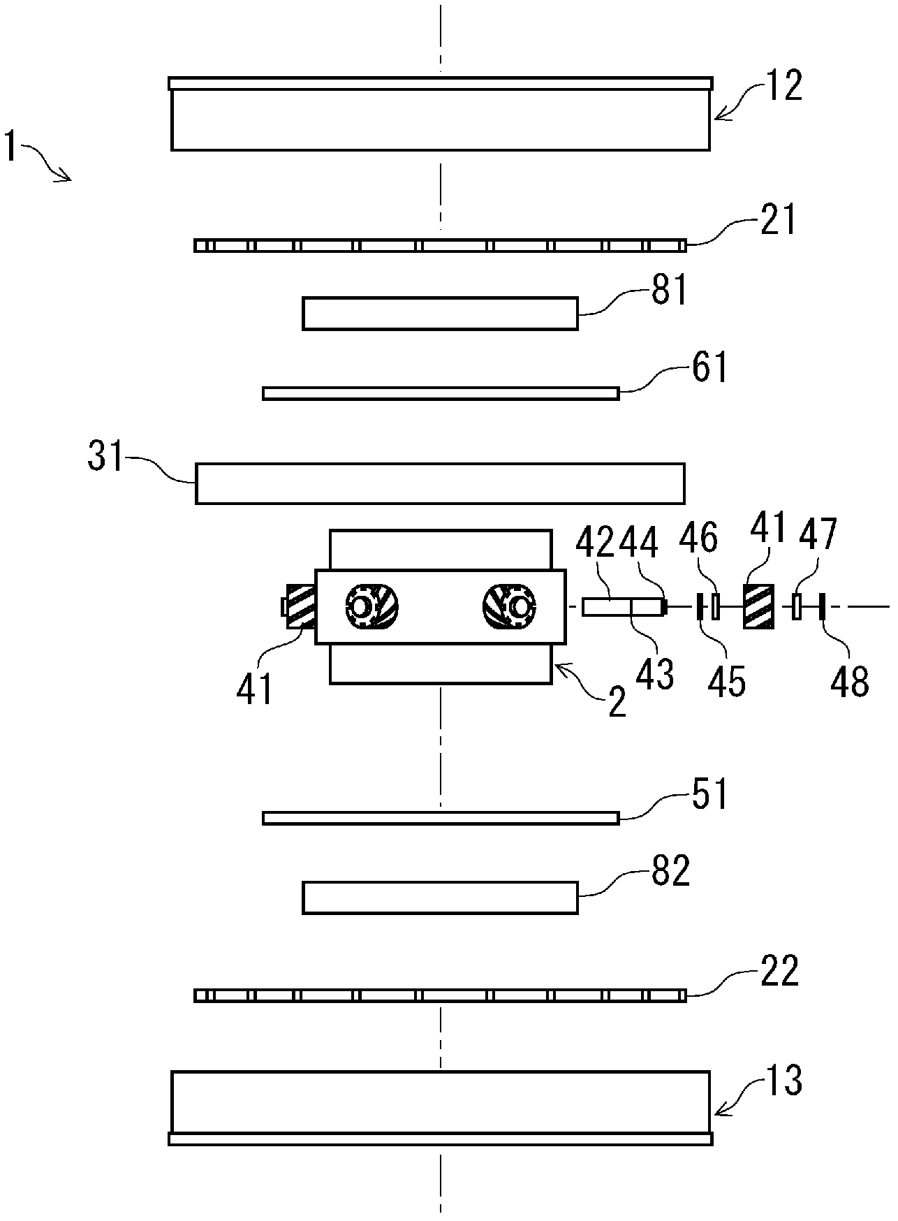 Disc-type coaxial counter-rotation generator and wind power generation device using disc-type coaxial counter-rotation generator
