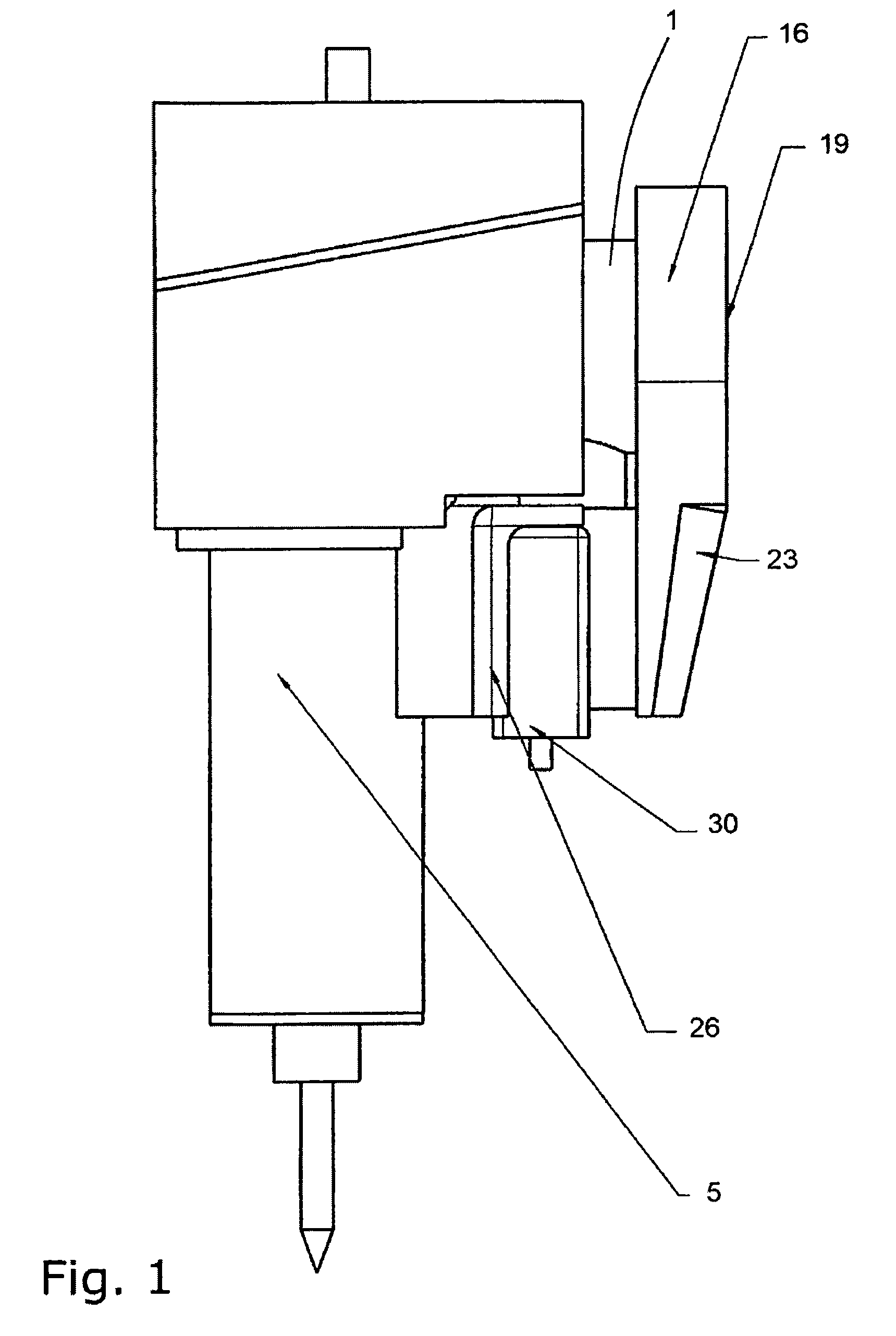 Percussion tool having cooling of equipment components