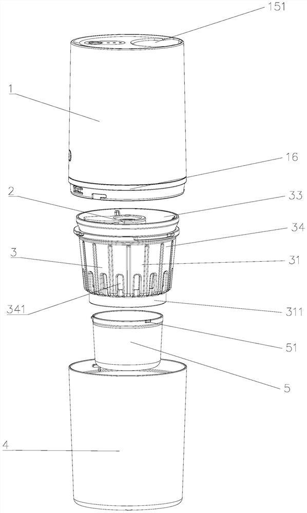 A Portable Screw Squeeze Raw Juice Machine