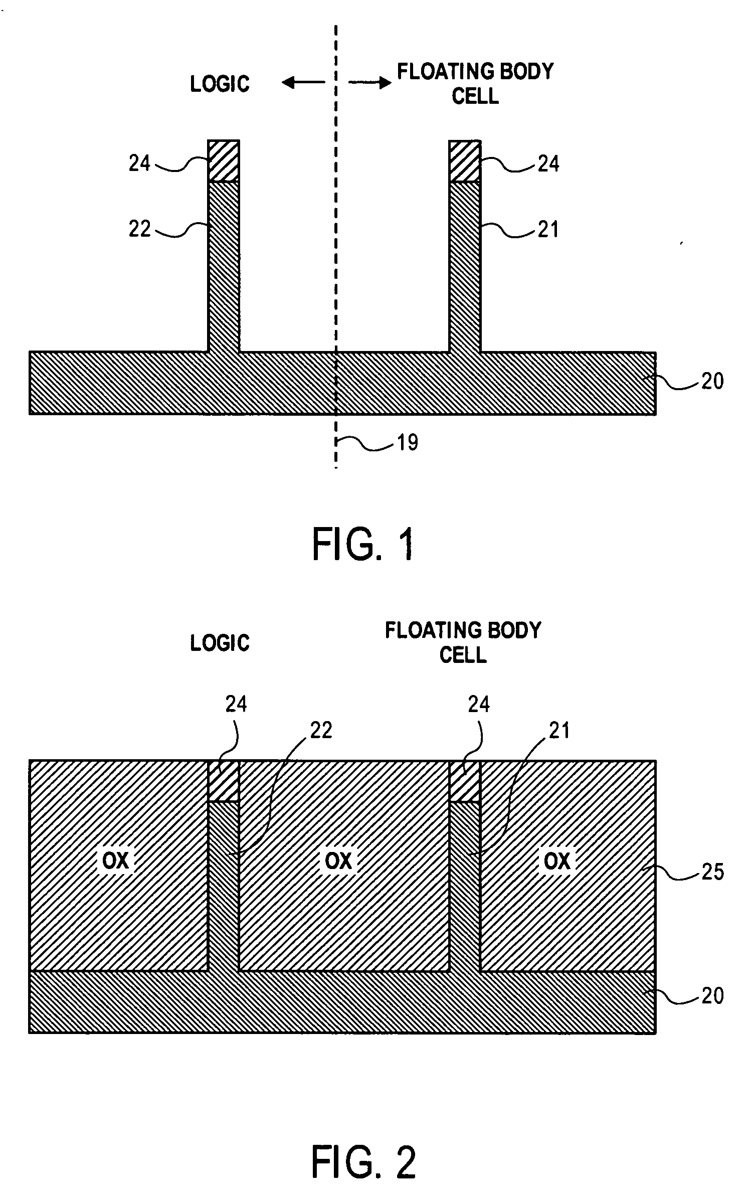 Method of combining floating body cell and logic transistors