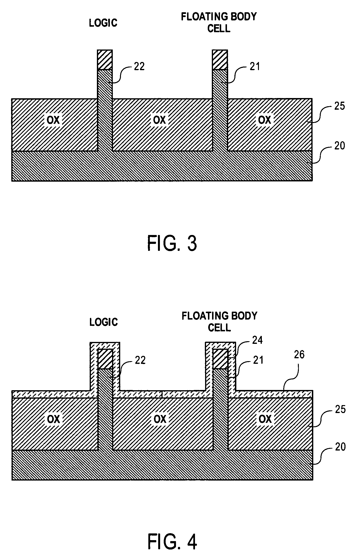 Method of combining floating body cell and logic transistors