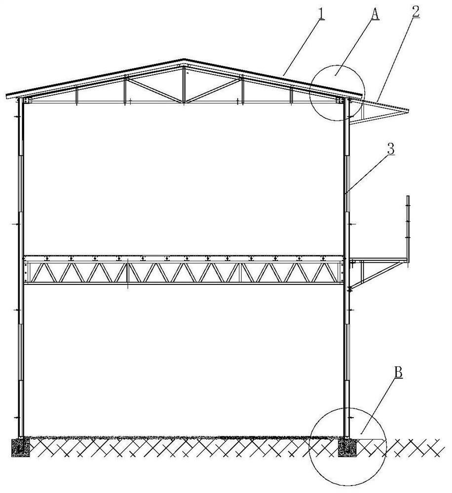 A construction method for reconstruction and reinforcement of rock wool prefabricated houses