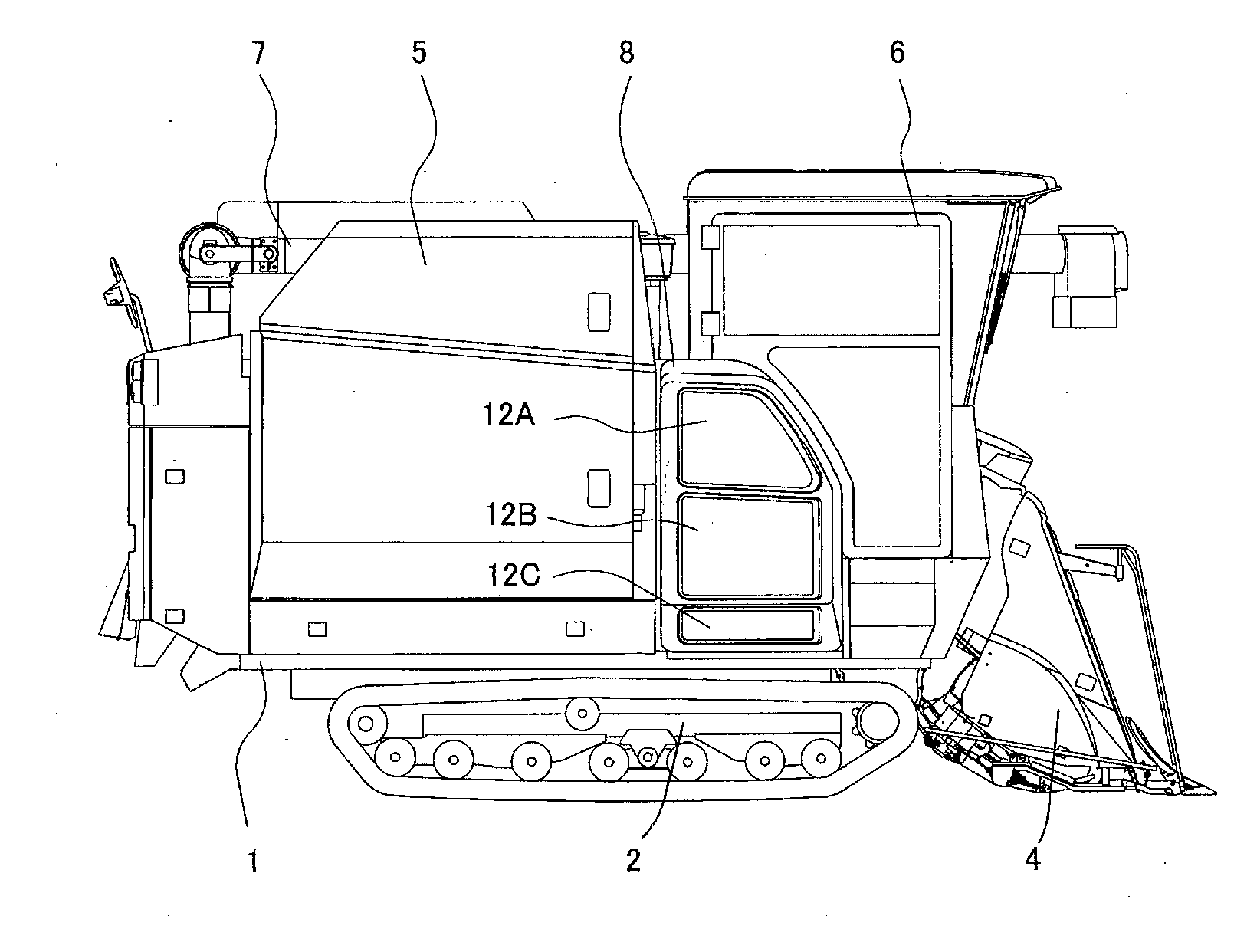 Driving part structure of working vehicle