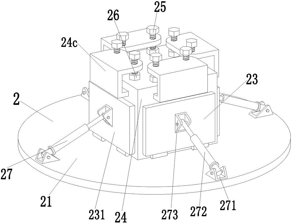 Building detachable fixing device based on parallel mechanism