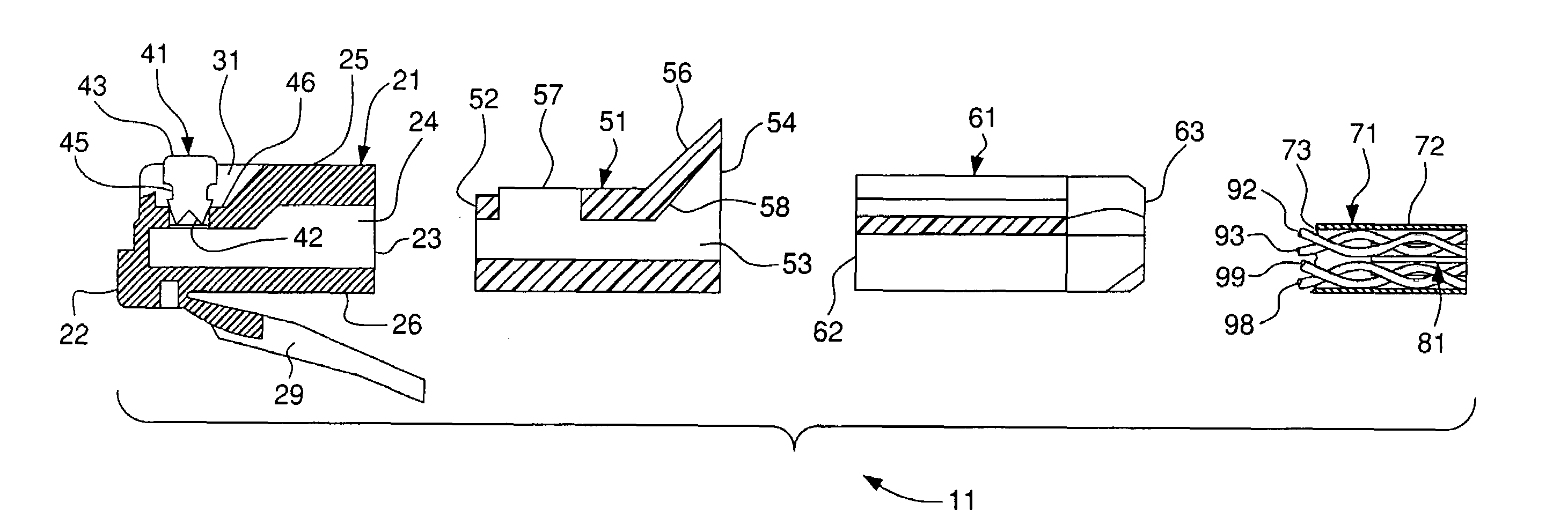 Dielectric insert assembly for a communication connector to optimize crosstalk