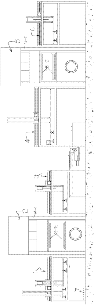 Stamping process and automatic stamping equipment for the main body of the switchgear chassis