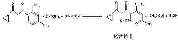 Method for preparing 5-cyclopropyl-4-[2-methylthio-4-(trifluoromethyl)benzoyl] isoxazole