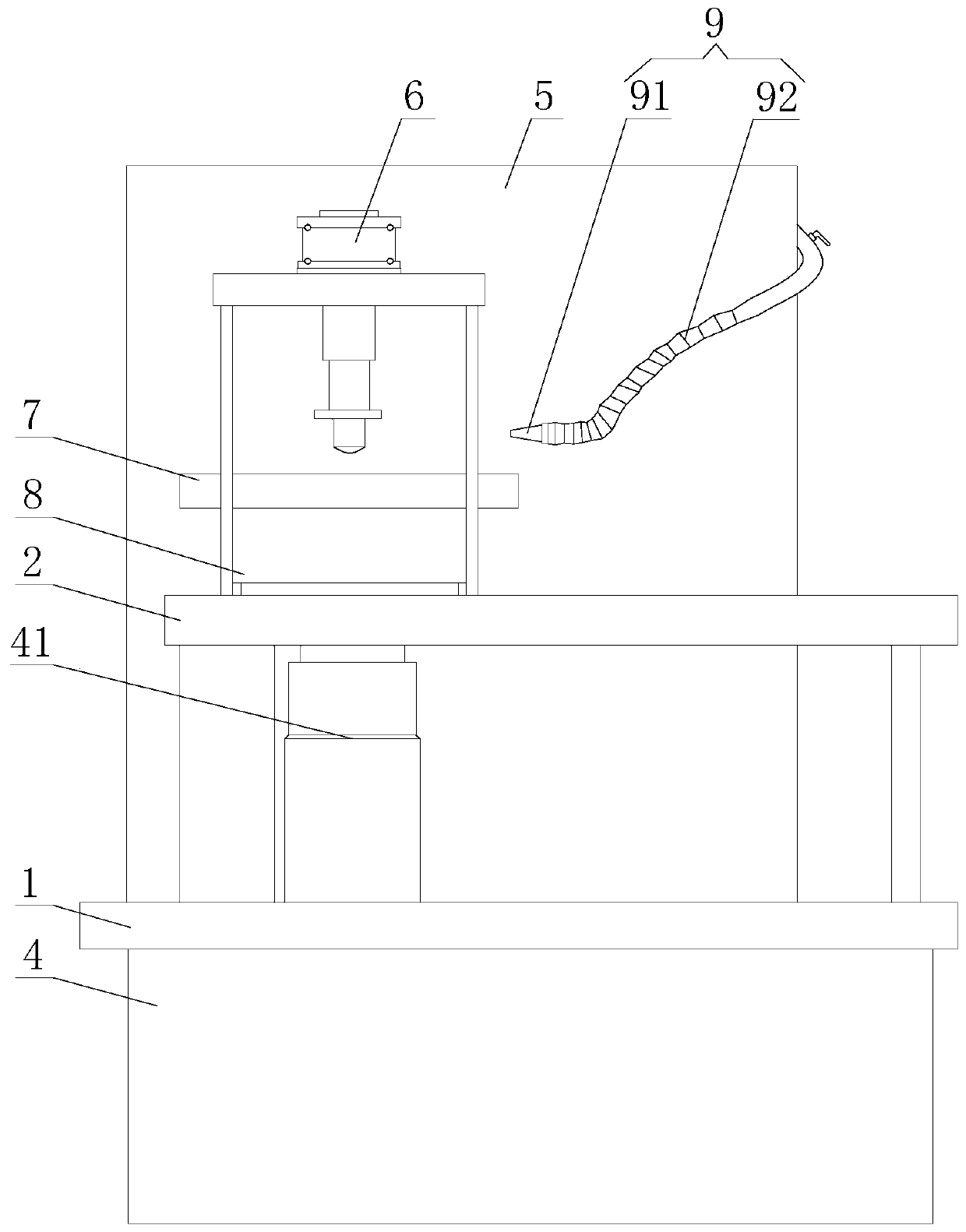 Circulating cooling device for processing a heavy hammer slice