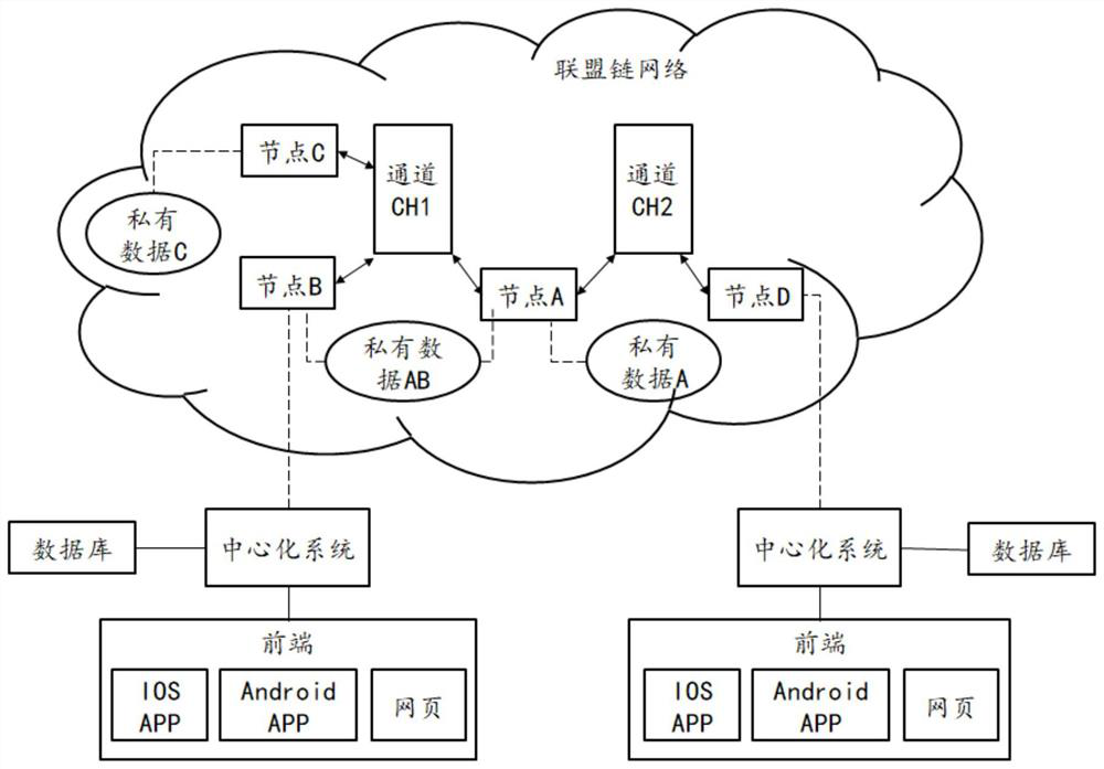 Consortium chain architecture that provides multi-level data privacy