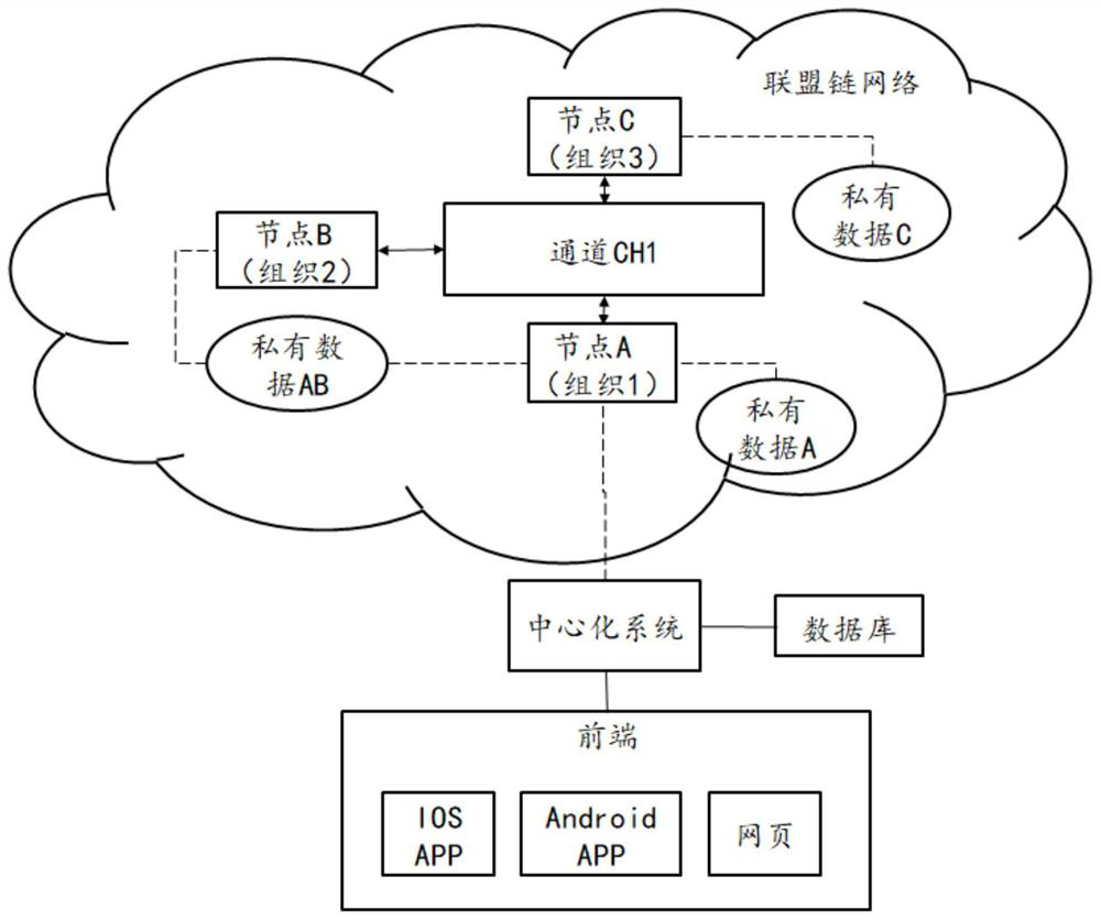 Consortium chain architecture that provides multi-level data privacy