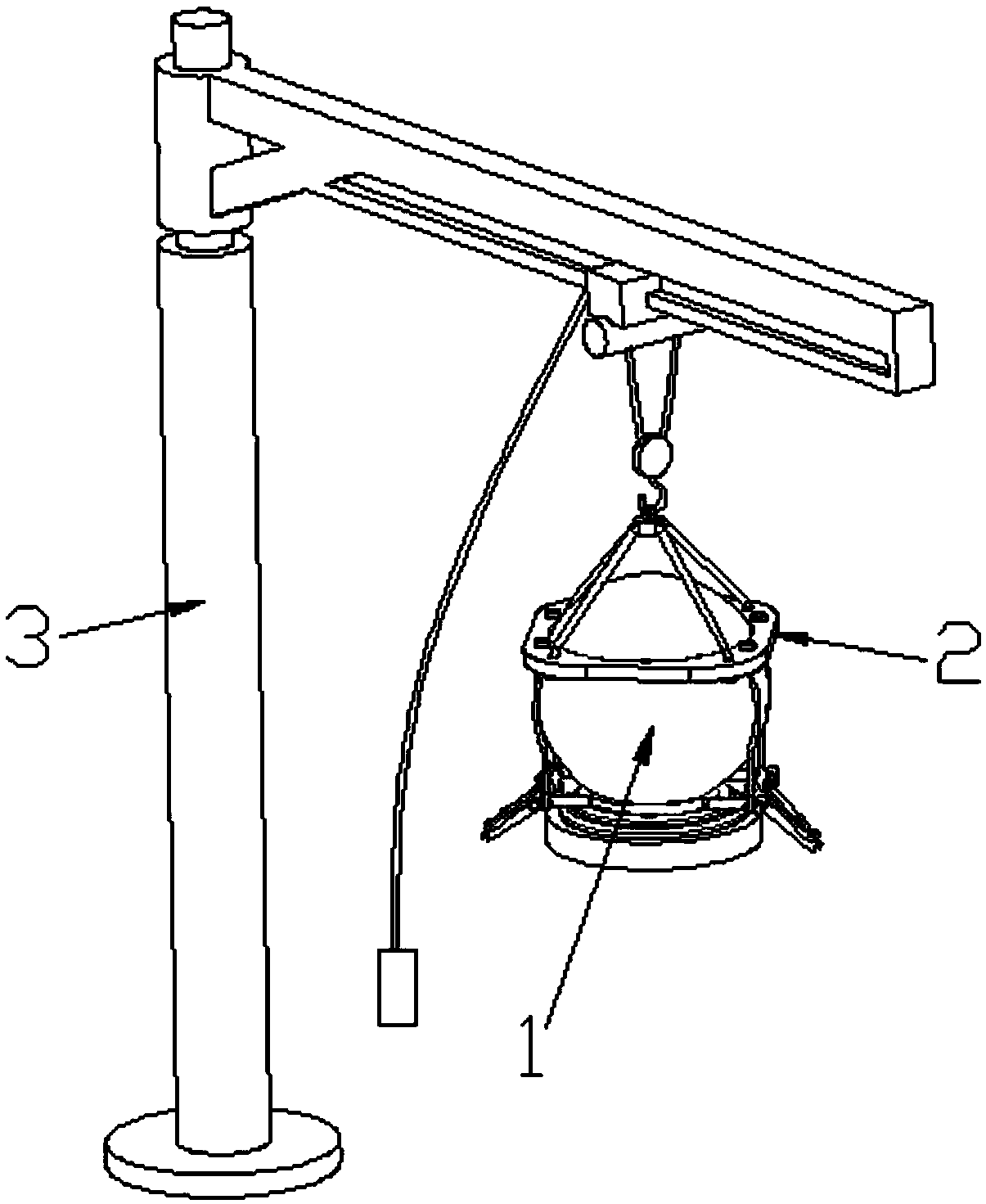 Vehicle-warding-off stone block hoisting device