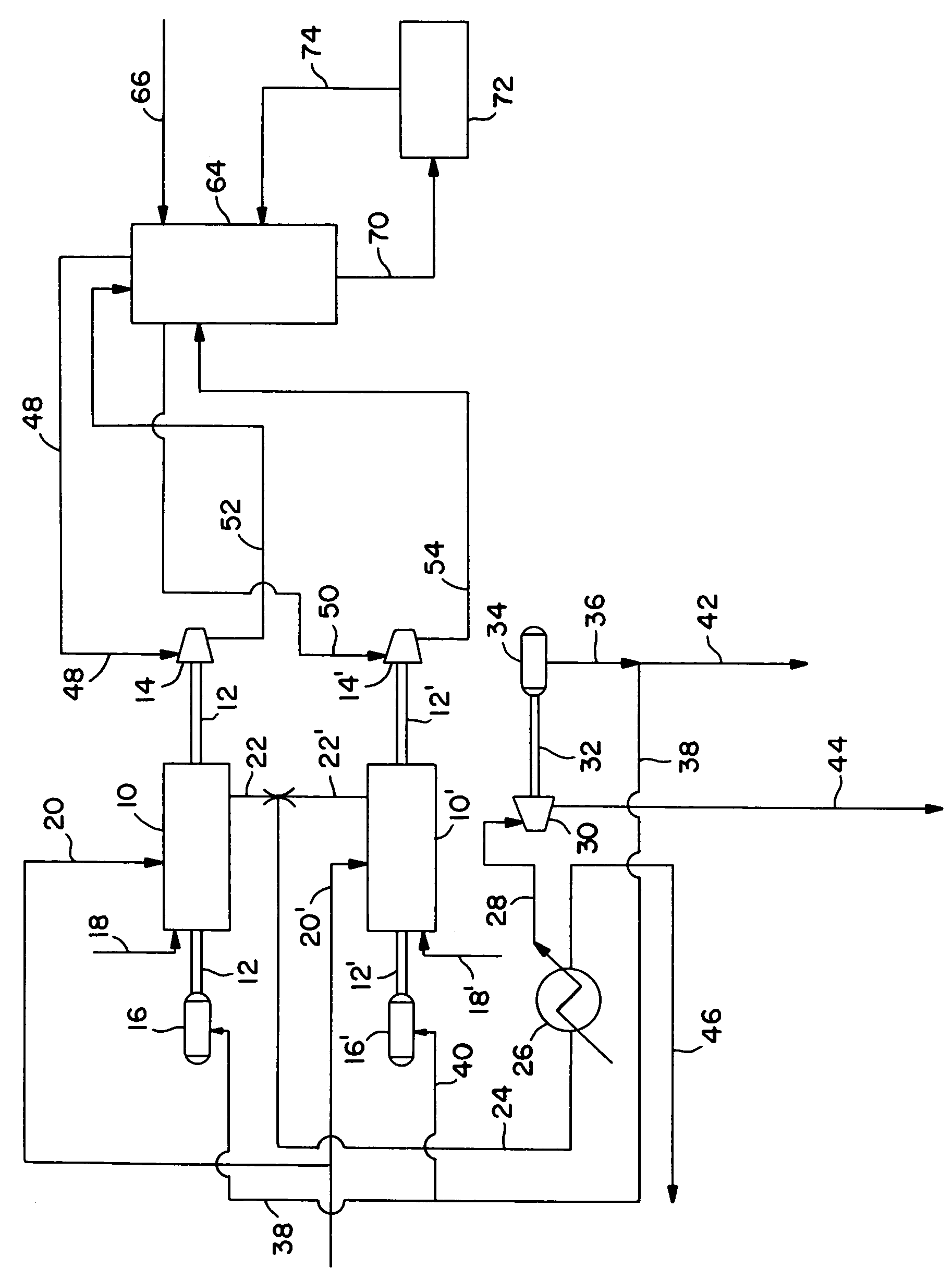Reduced carbon dioxide emission system and method for providing power for refrigerant compression and electrical power for a light hydrocarbon gas liquefaction process
