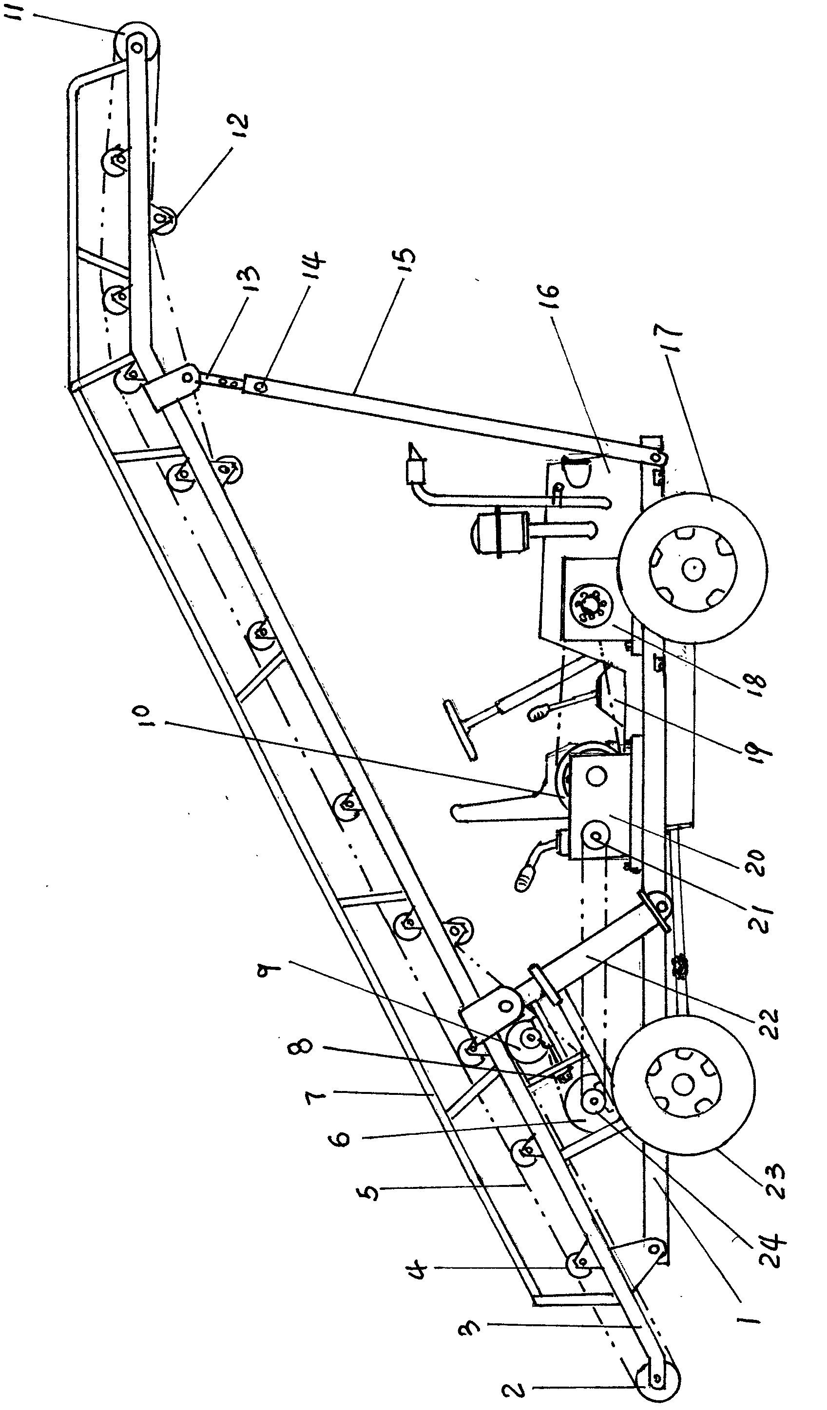 Vehicle-mounted adhesive tape conveyor