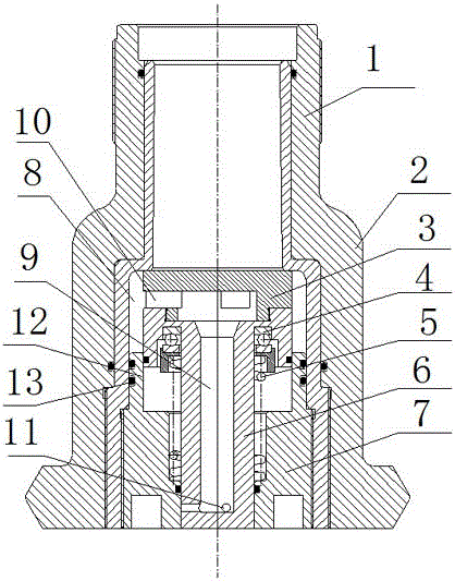 An upper vortex hole-driven swirling device for spud shoe lifting on an offshore drilling platform