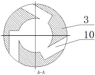 An upper vortex hole-driven swirling device for spud shoe lifting on an offshore drilling platform