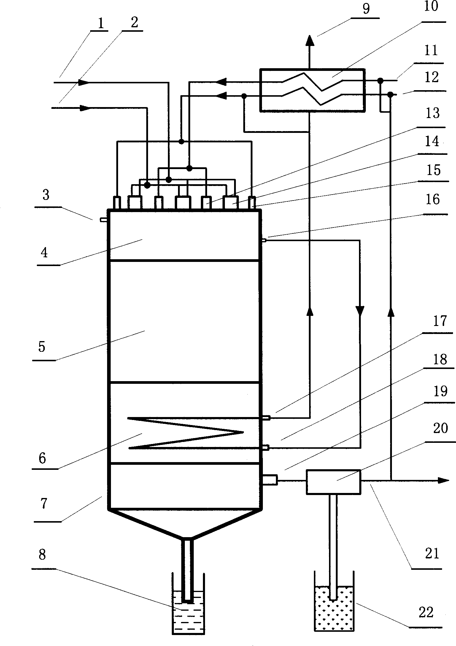 Plasma coal gasifying process and device