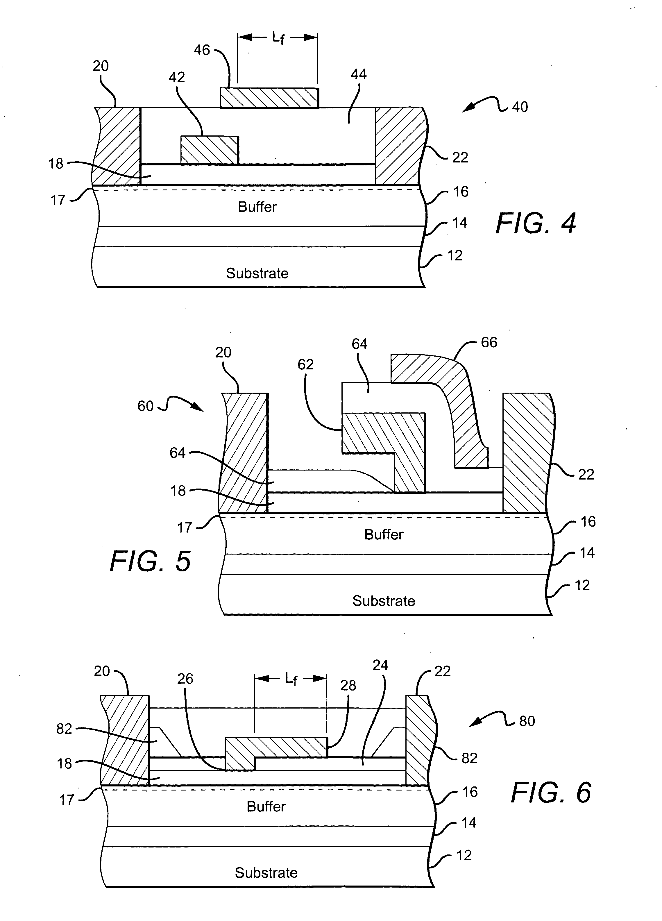 Wide bandgap transistor devices with field plates