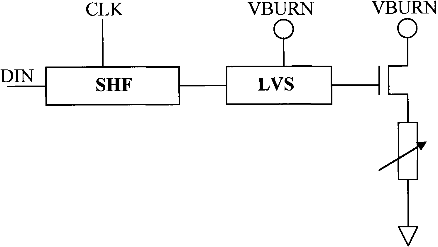 Electric fuse burning operation method and burning device