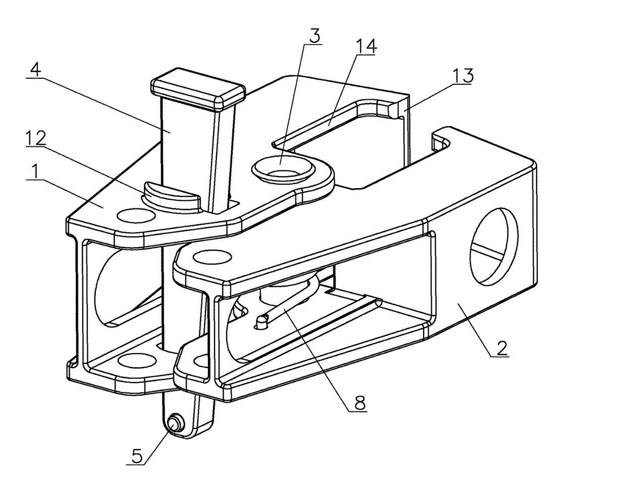 Connecting clamp for template assembling